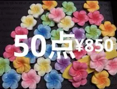 再入荷●1635●デコパーツ 50点 プルメリア
