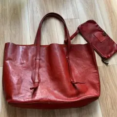 Alchimia 本革 トートバッグ 赤 ビンテージ