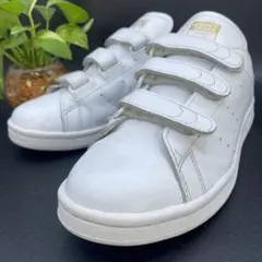 adidas アディダス スタンスミス ベルクロ 本革 金ベロ 金ロゴ ホワイト