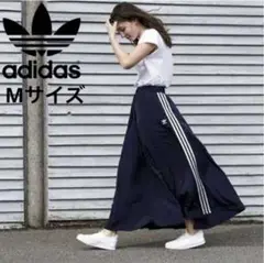 adidas サテンロングスカート Mサイズ