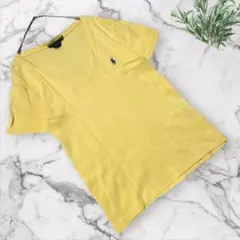 ラルフローレン Tシャツ【L】Vネック 刺繍ロゴ ゴルフ ヴィンテージ 半袖