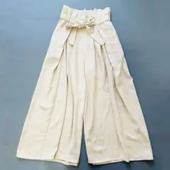 タグ付　ノーブル　24年モデル　ペーパーバッグタックパンツ　ウエストリボン