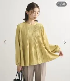 chocol raffine robe プリーツブラウス