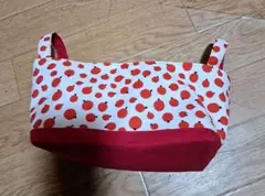 ハンドメイド 赤と白のリンゴ袋