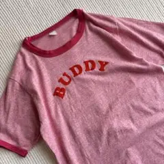 vintage フロッキー トリム リンガー Tシャツ 古着 赤 霜降り
