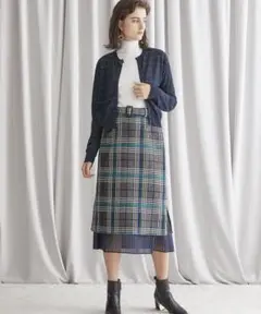 美品!ミュベール ツイードスカート プリーツ 36
