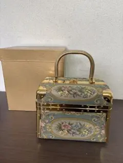Sovelana 花柄ボックス型ハンドバッグ