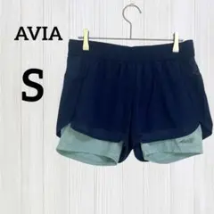 値下げ歓迎★AVIA ショートパンツ【S】ウェア ネイビー ミント スポーツ
