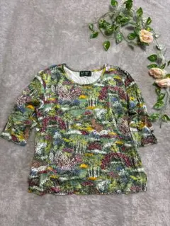 BARAKURA バラ色の暮らし フラワープリント Tシャツ M