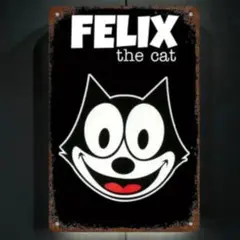フィリックス・ザ・キャット Felix the Cat ブリキ看板 アメリカ雑貨