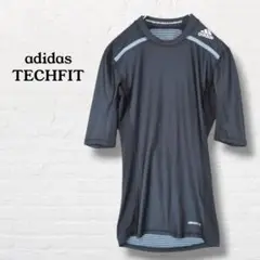 adidas TECHFIT☆半袖アンダーシャツ【M】ブラック