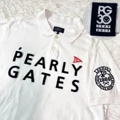 ✨美品/レア/XL✨パーリーゲイツ ポロシャツ ビッグロゴ ワッペン 30th