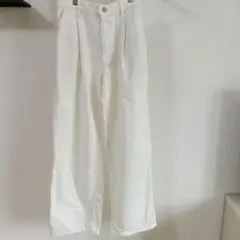 UNIQLO ホワイト ワイドパンツ XS