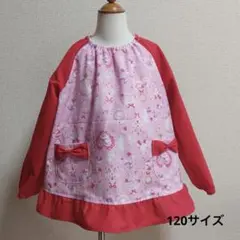 120サイズ スモック アリス柄(ラメ入り)