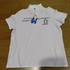 ◎マンシングウェア　 ピンクハーフジップシャツ　未使用タグ付　L　￥15750
