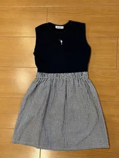 フクゾーノースリーブワンピース サイズ6 100-110cm ネイビー