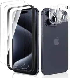 iPhone 15 Pro Max ガラスフィルム 2枚＋カメラフィルム 2枚