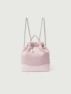 ザバーネットTweed Drawstring Chain Backpack