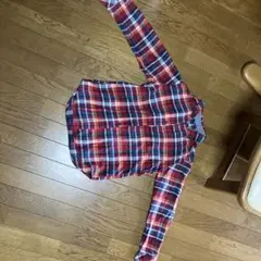 UNIQLO 長袖シャツ 150 レッド系チェック