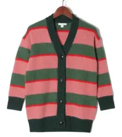 BURBERRY バーバリー モヘヤ混 ボーダー ニットカーディガン 12Y