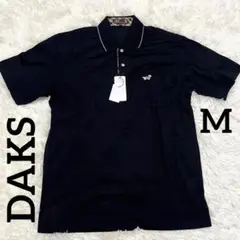 【新品タグ付】DAKS ゴルフ　ポロシャツ　M ブラック