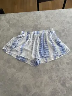FOREVER 21 青白タイダイ柄ショートパンツ S