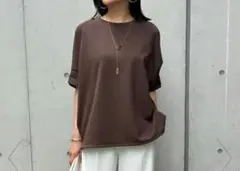 Emma Taylor ライトダンボールドロストヘムプルオーバー　ブラウン