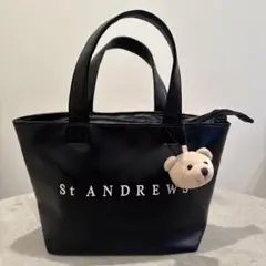 セントアンドリュース StANDREWS カートバッグ 合皮ロゴ ラウンドバッグ