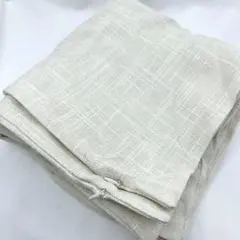 クッションカバー 無地 リネン風 ホワイト 白 45x45㎝ 2枚