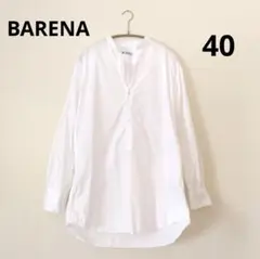 バレナ　バンドカラーオーバーシャツ　40　ホワイト