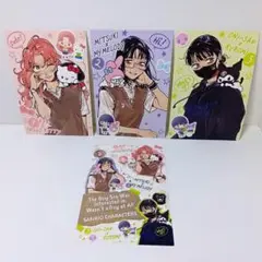 気になってる人が男じゃなかった　サンリオキャラクターズ　ノベルティ　ハガキ　4枚