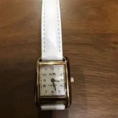 COACHホワイトレザー レディース腕時計