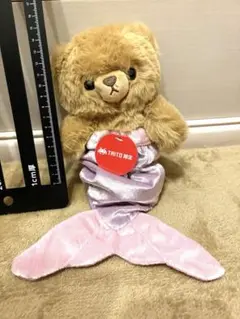 ふあふあくまさん マーメイド　ぬいぐるみ　ブラウン