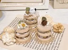 シマエナガとプチケーキオブジェ