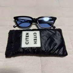 CITEN ブルー ウェリントンサングラス