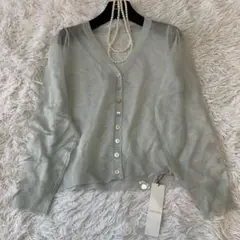 COCO DEAL シアーカーディガン　薄手　Vネック前ボタン付き