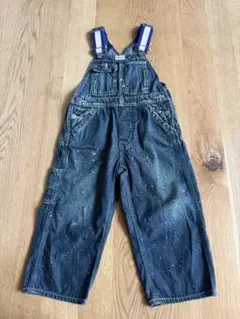 双子可♡美品♡デニム＆ダンガリー　ペンキ飛ばしオーバーオール　ダメージ