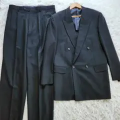 【未使用級　大きいサイズ　AB8】コウシン　サトウ セットアップ　ダブル　黒