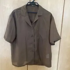INGNIブラウンシアーシャツ