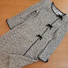 エムズグレイシー　ワンピース　ツイード　リボン