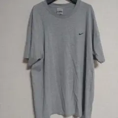 00s メキシコ製 Nike 刺繍 スウッシュ グレー Tシャツ XL