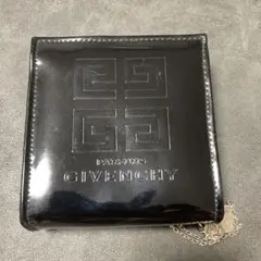 GIVENCHY ブラック エナメル ポーチ チェーン付き ノベルティ