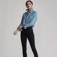 ｃ極美品☆ラルフローレン　大人気マルチポニー♥　ボタンダウンダンガリーシャツ