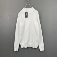 未使用 MICHEL KLEIN HOMME 長袖 リブ編みニット ハイネック