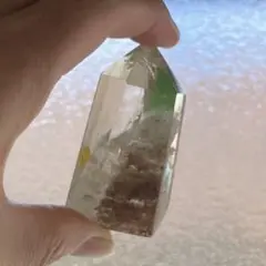 ホワイトガーデンクォーツ　タワー　六角柱
