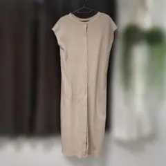 ‼️未使用近い‼️ロングベストとしても‼️ 重ね着にも‼️フリーサイズ‼️ベージュ ‼️