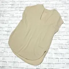 【クリアインプレッションミューズ】ロングスウェット 半袖 ゆったりベージュF