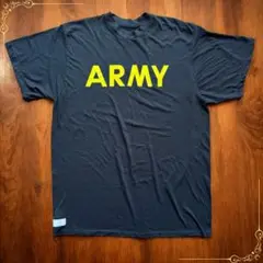 US ARMY APFU 米軍実物 トレーニング Tシャツ 黒 ブラック 古着