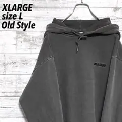 《大人気》XLARGE☆エクストララージ ロゴ刺繍 プルオーバーパーカー グレー