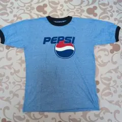 激レア　90's PEPSI logo print ringer T shirt